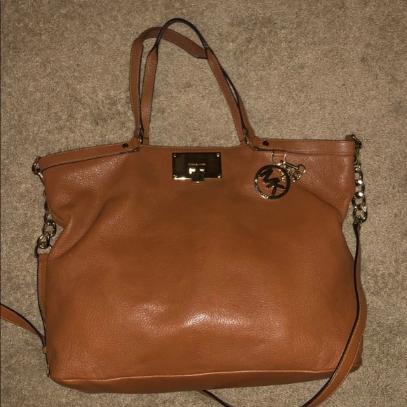 Michael Kors Bags Brown Leather Mk Purse Poshmark